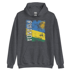 Rwanda Flag - Distressed Flag Hoodie