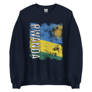 Rwanda Flag - Distressed Flag Sweatshirt