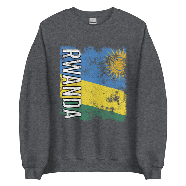 Rwanda Flag - Distressed Flag Sweatshirt