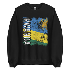 Rwanda Flag - Distressed Flag Sweatshirt