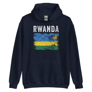 Rwanda Flag Distressed - Rwandan Flag Hoodie
