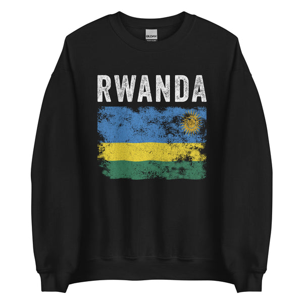 Rwanda Flag Distressed - Rwandan Flag Sweatshirt