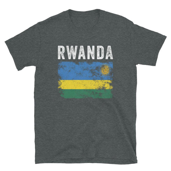 Rwanda Flag Distressed - Rwandan Flag T-Shirt