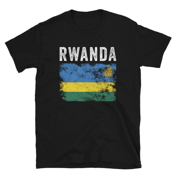 Rwanda Flag Distressed - Rwandan Flag T-Shirt