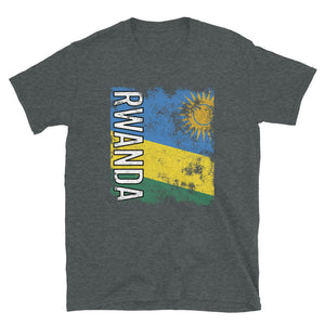Rwanda Flag Distressed T-Shirt