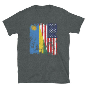 Rwanda USA Flag - Half American T-Shirt