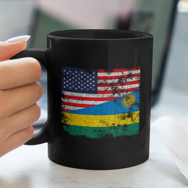Rwanda USA Flag Mug