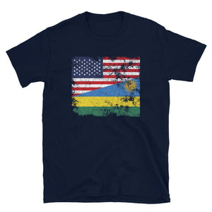 Rwanda USA Flag T-Shirt