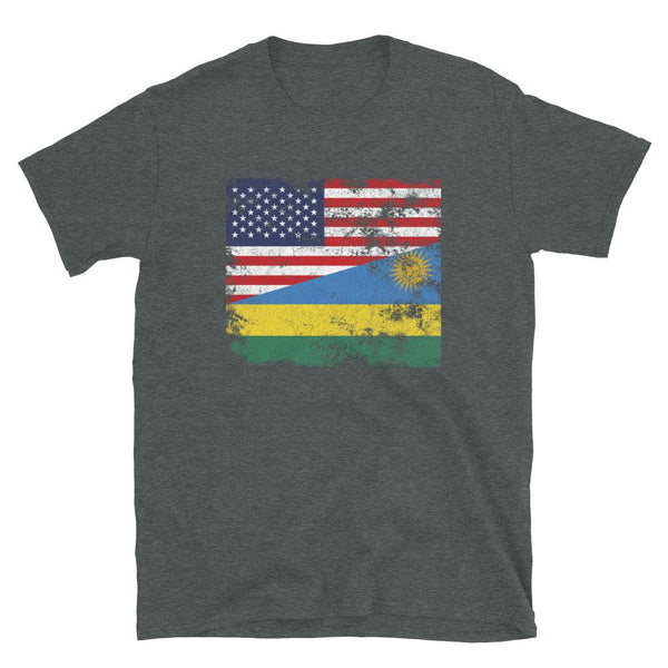 Rwanda USA Flag T-Shirt