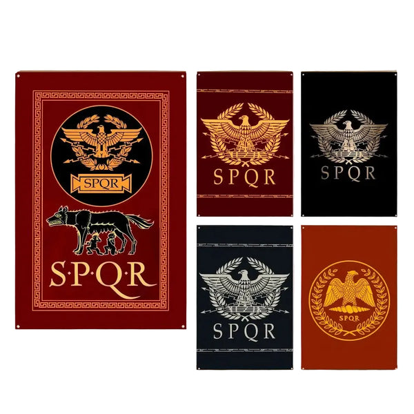 SPQR Flags - Roman Empire Flags - 90x150cm(3x5ft) - 60x90cm(2x3ft)