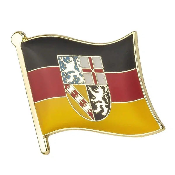 Saarland Flag Lapel Pin - Enamel Pin Flag