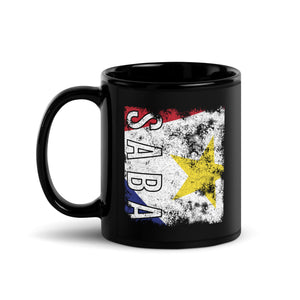 Saba Flag - Distressed Flag Mug