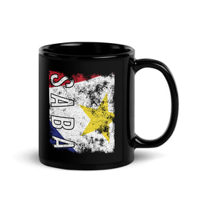 Saba Flag - Distressed Flag Mug