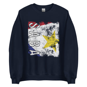 Saba Flag - Distressed Flag Sweatshirt