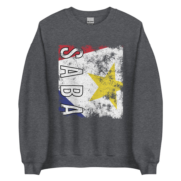 Saba Flag - Distressed Flag Sweatshirt