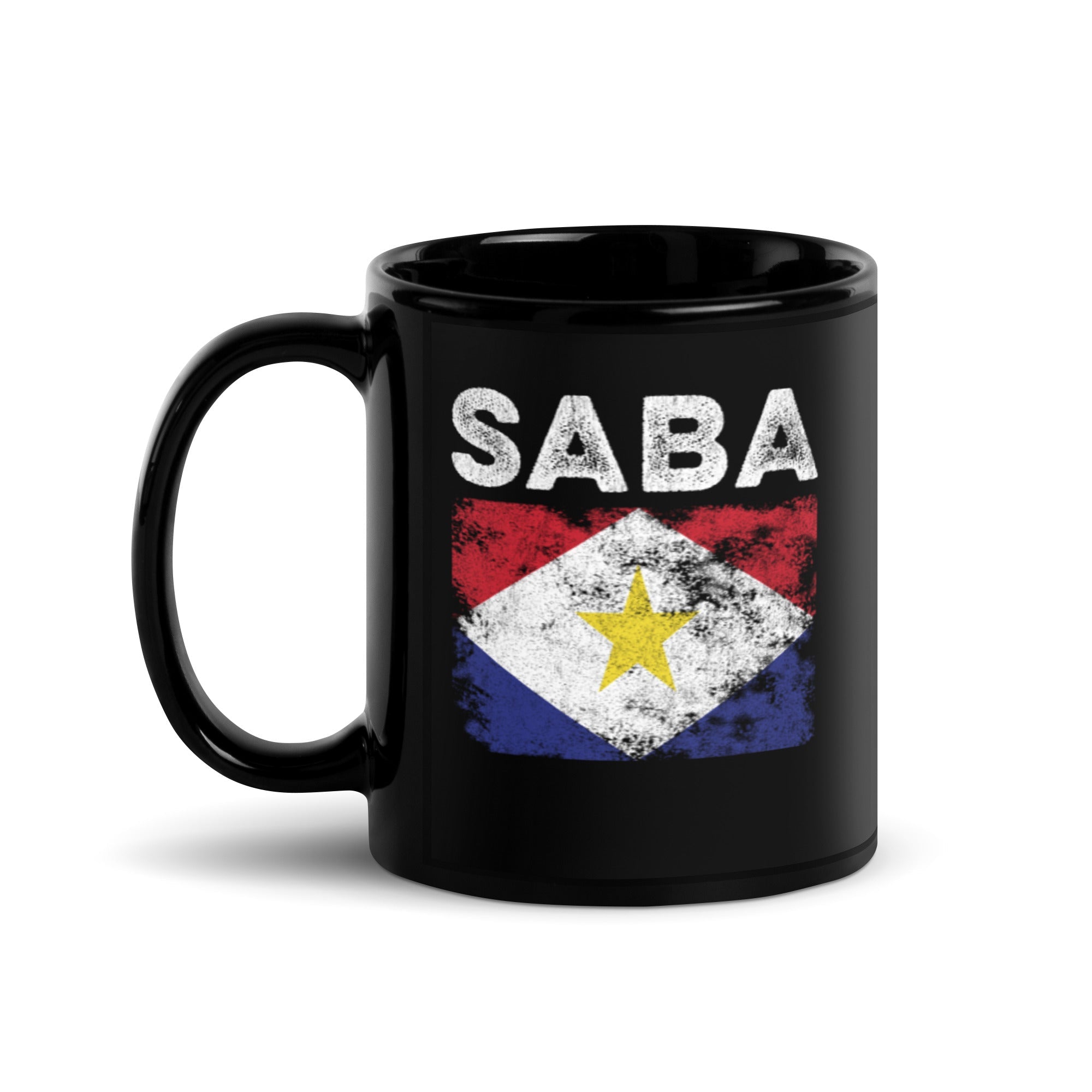 Saba Flag Distressed - Saban Flag Mug