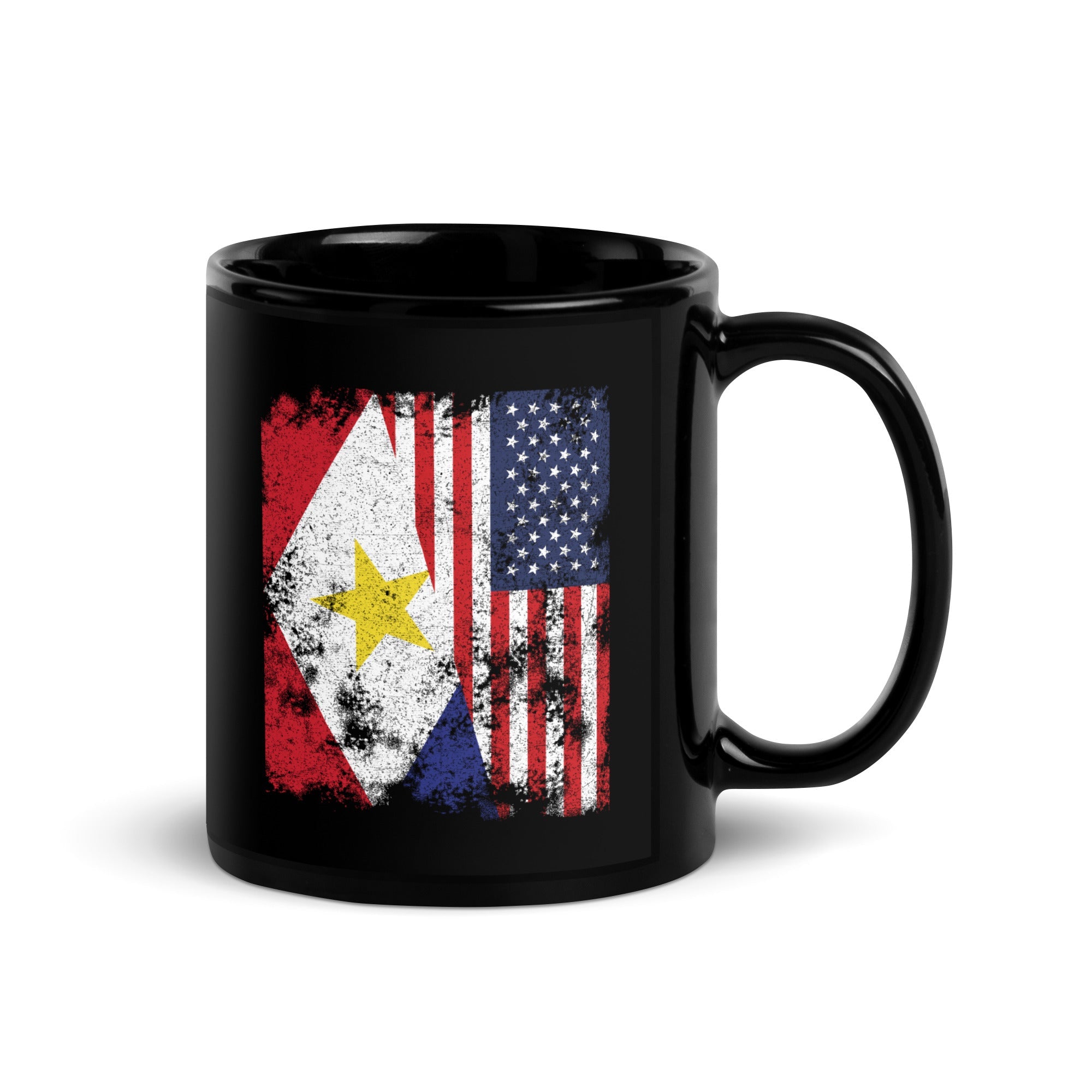 Saba USA Flag - Half American Mug