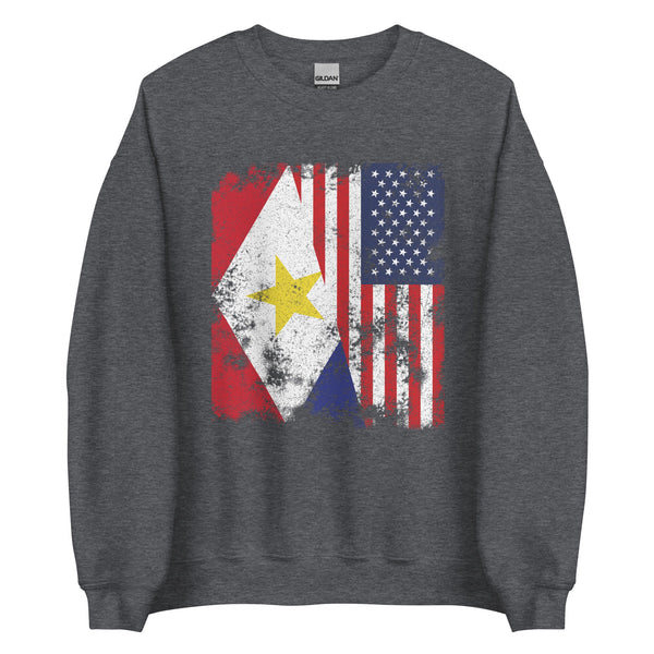 Saba USA Flag - Half American Sweatshirt