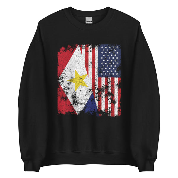 Saba USA Flag - Half American Sweatshirt