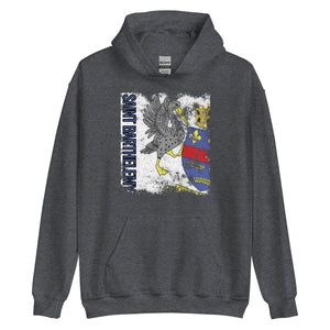 Saint Barthelemy Flag - Distressed Flag Hoodie