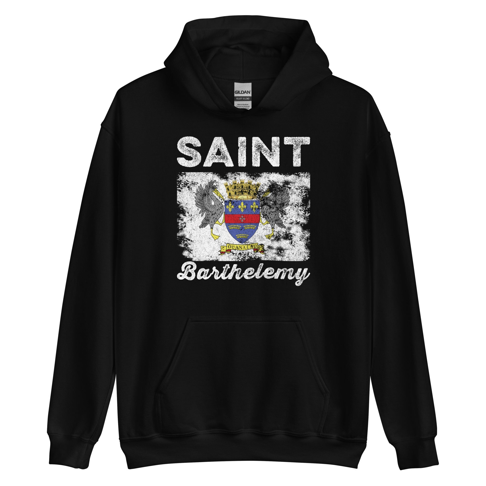 Saint Barthélemy Flag Distressed Hoodie