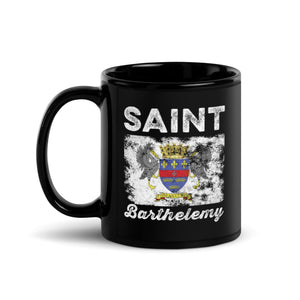 Saint Barthélemy Flag Distressed Mug