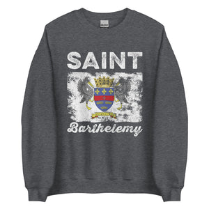 Saint Barthélemy Flag Distressed Sweatshirt