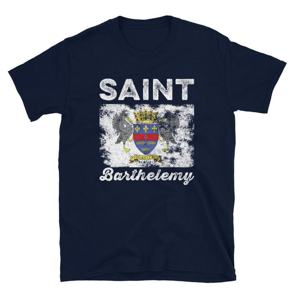 Saint Barthélemy Flag Distressed T-Shirt