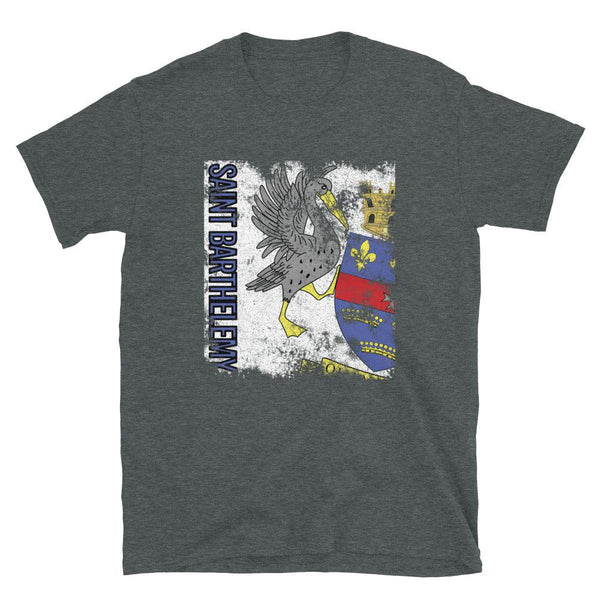 Saint Barthelemy Flag Distressed T-Shirt