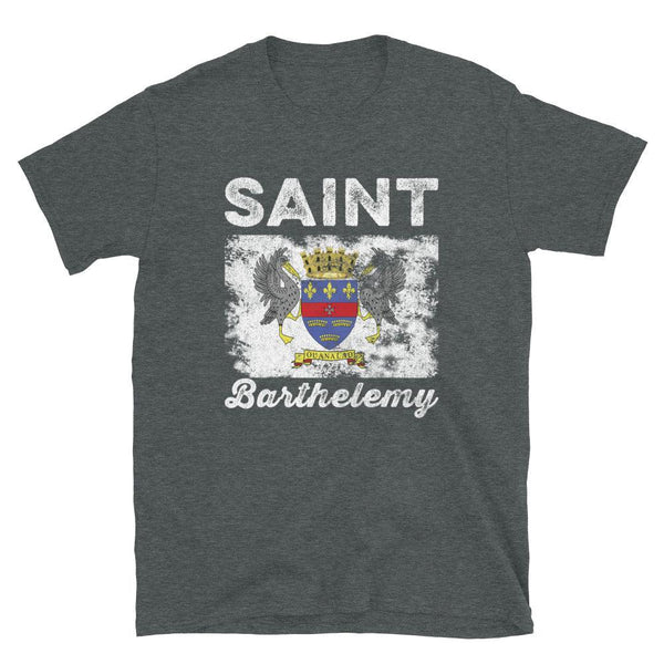 Saint Barthélemy Flag Distressed T-Shirt