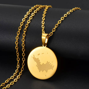 Saint Barthelemy Map Necklace