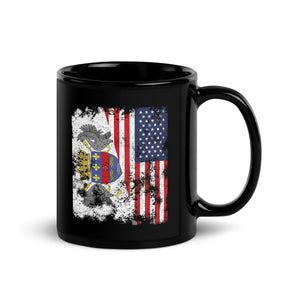 Saint Barthelemy USA Flag Half American Mug