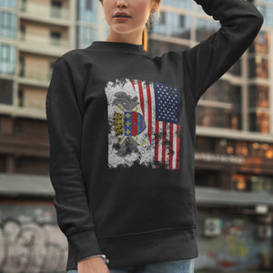 Saint Barthelemy USA Flag Half American Sweatshirt
