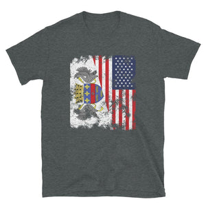 Saint Barthelemy USA Flag Half American T-Shirt