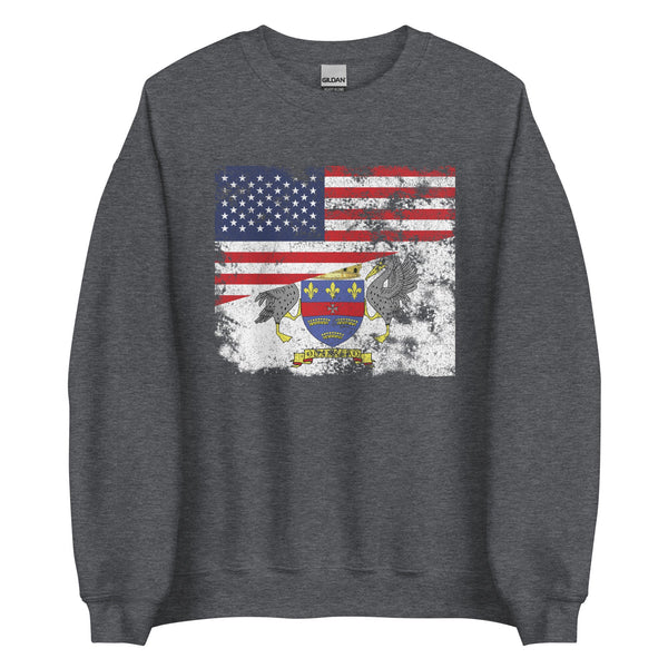 Saint Barthelemy USA Flag Sweatshirt