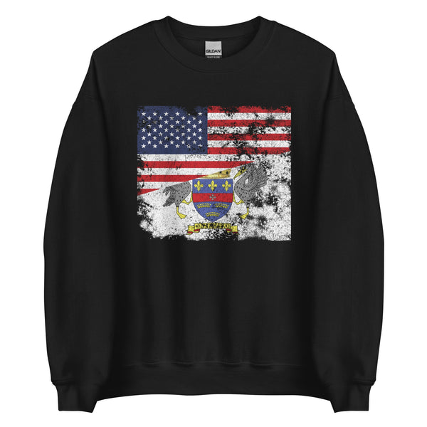 Saint Barthelemy USA Flag Sweatshirt