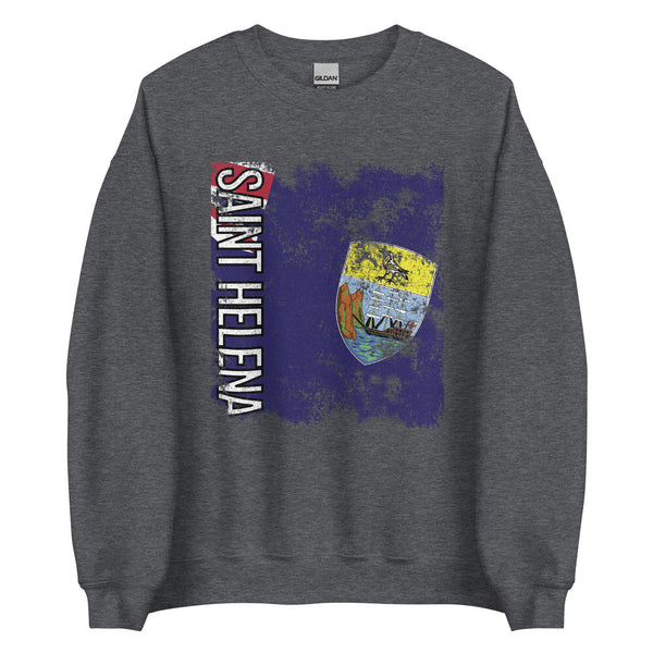 Saint Helena Flag - Distressed Flag Sweatshirt