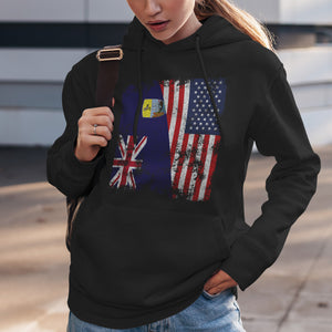 Saint Helena USA Flag - Half American Hoodie