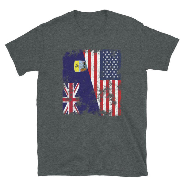 Saint Helena USA Flag - Half American T-Shirt