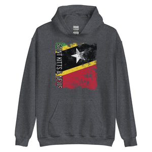 Saint Kitts And Nevis Flag - Distressed Flag Hoodie