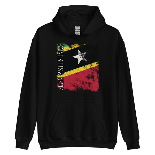 Saint Kitts And Nevis Flag - Distressed Flag Hoodie