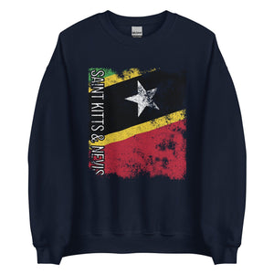 Saint Kitts And Nevis Flag - Distressed Flag Sweatshirt