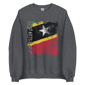 Saint Kitts And Nevis Flag - Distressed Flag Sweatshirt