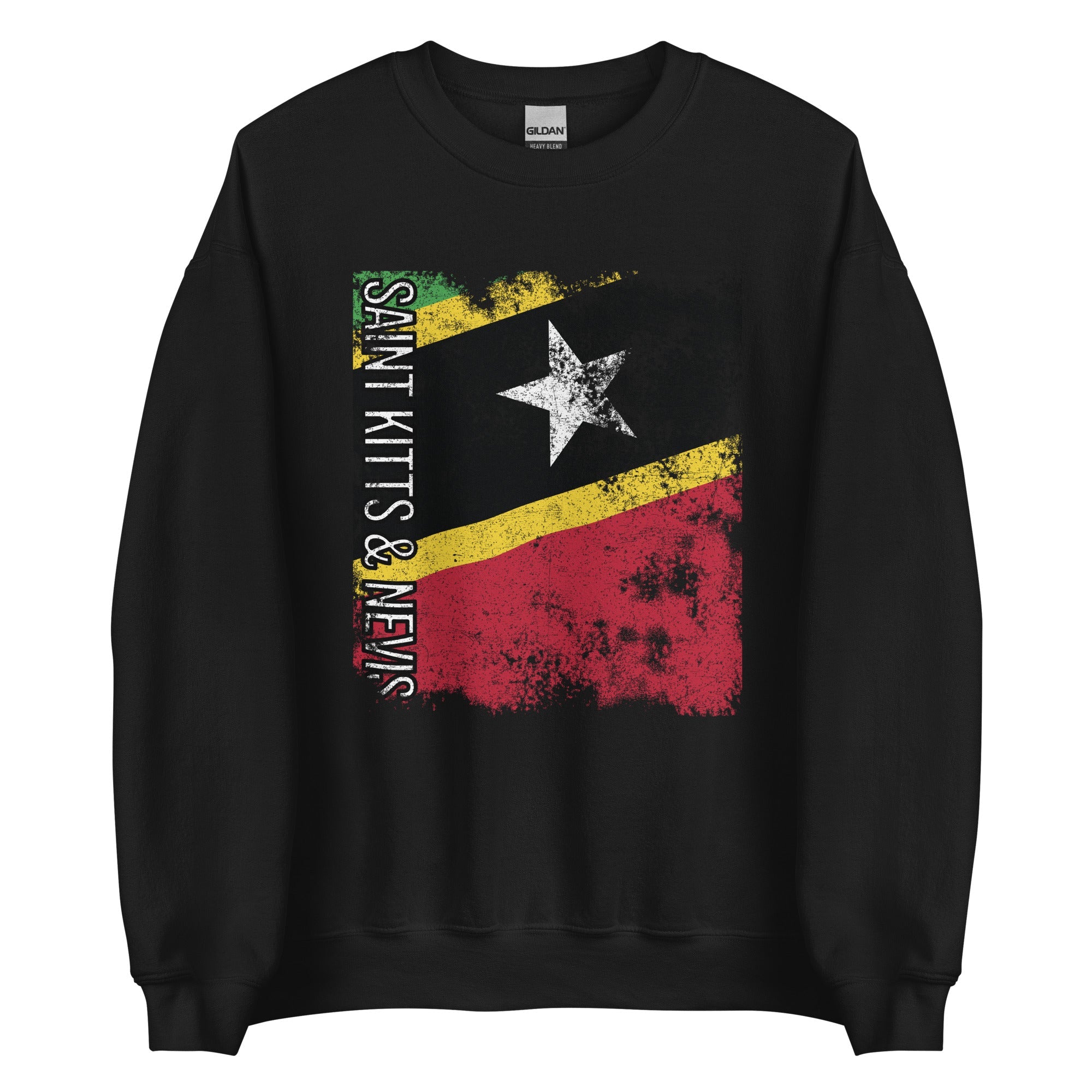 Saint Kitts And Nevis Flag - Distressed Flag Sweatshirt