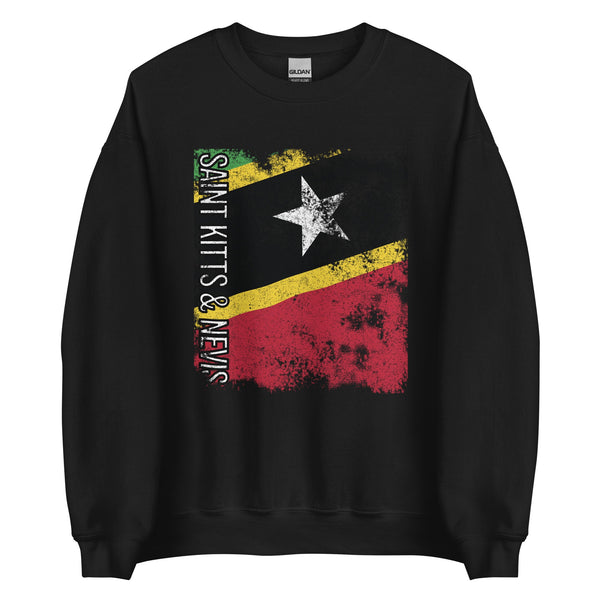 Saint Kitts And Nevis Flag - Distressed Flag Sweatshirt