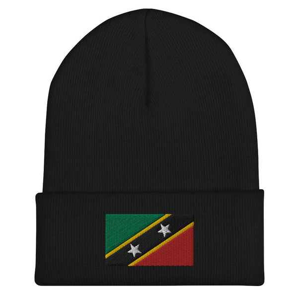 Saint Kitts and Nevis Flag Beanie - Embroidered Winter Hat