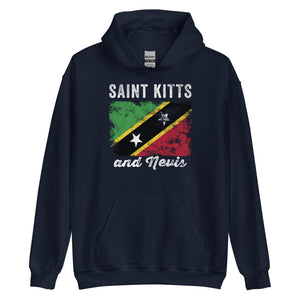 Saint Kitts and Nevis Flag Distressed Hoodie