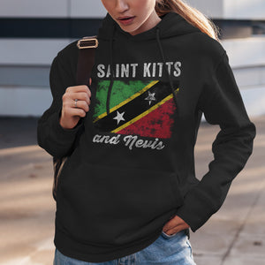 Saint Kitts and Nevis Flag Distressed Hoodie