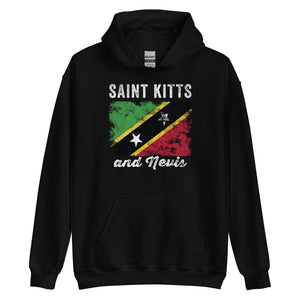 Saint Kitts and Nevis Flag Distressed Hoodie