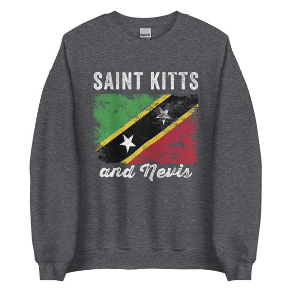 Saint Kitts and Nevis Flag Distressed Sweatshirt